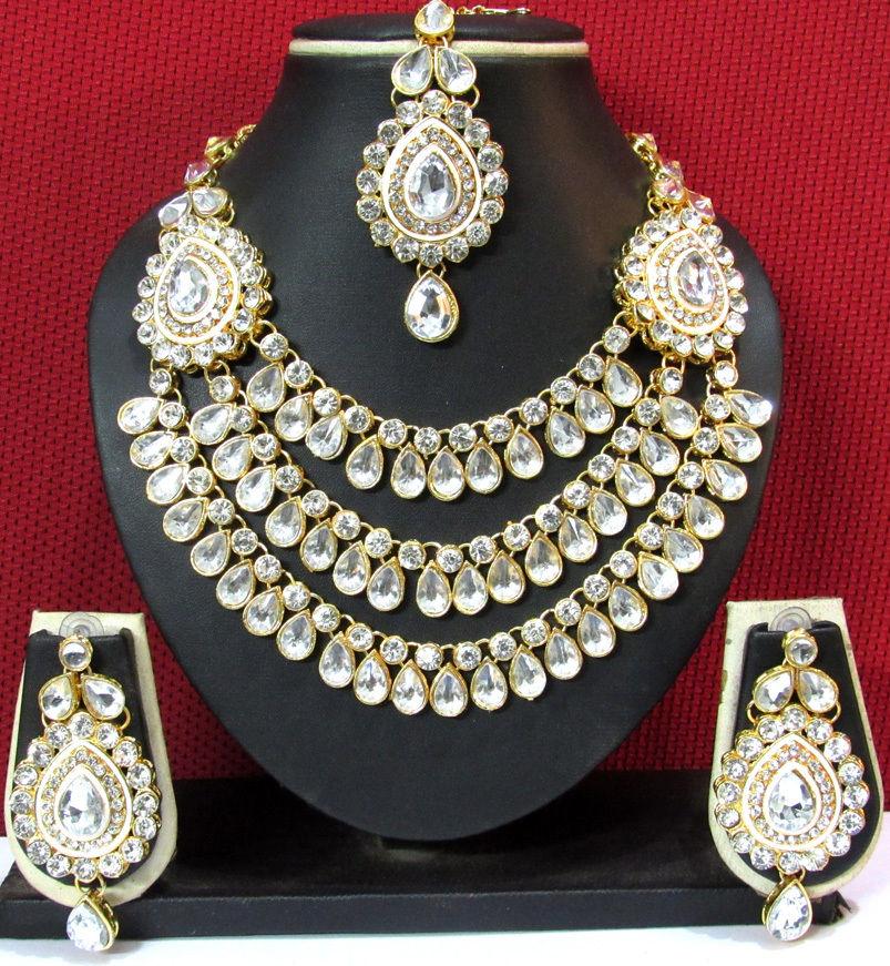 Kundan stone online necklace