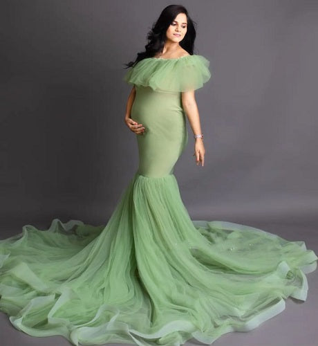 Formal Gown Lime Green Maternity Dress G608, Lime Green Ruffled Maternity Shoot Gown, Size (All Sizes) Style Icon Formal Gown Lime Green Maternity Dress G608, Lime Green Ruffled Maternity Shoot Gown, Size (All Sizes) Style Icon
